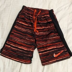 Nike Dri-Fit striped athletic shorts with an elastic waist size Large